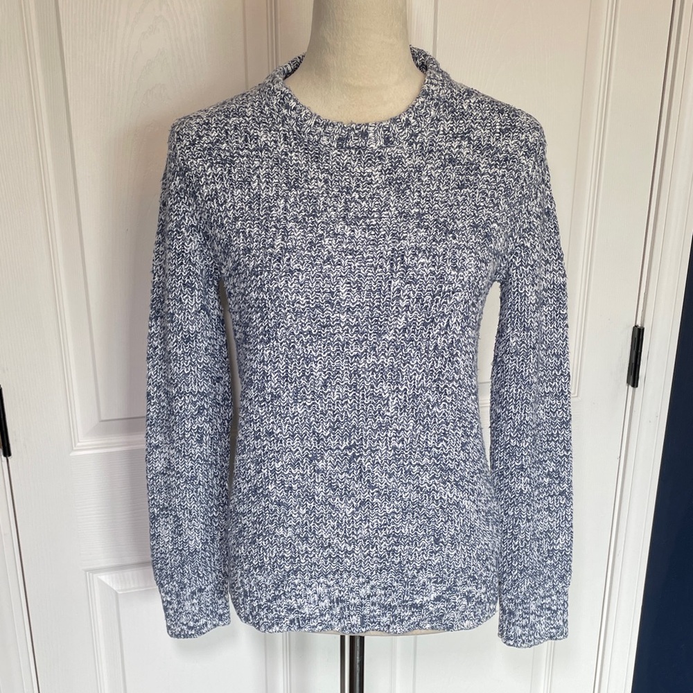 Bonobos Marled Blue‎ 100% Cotton Crew Neck Sweater Size XS